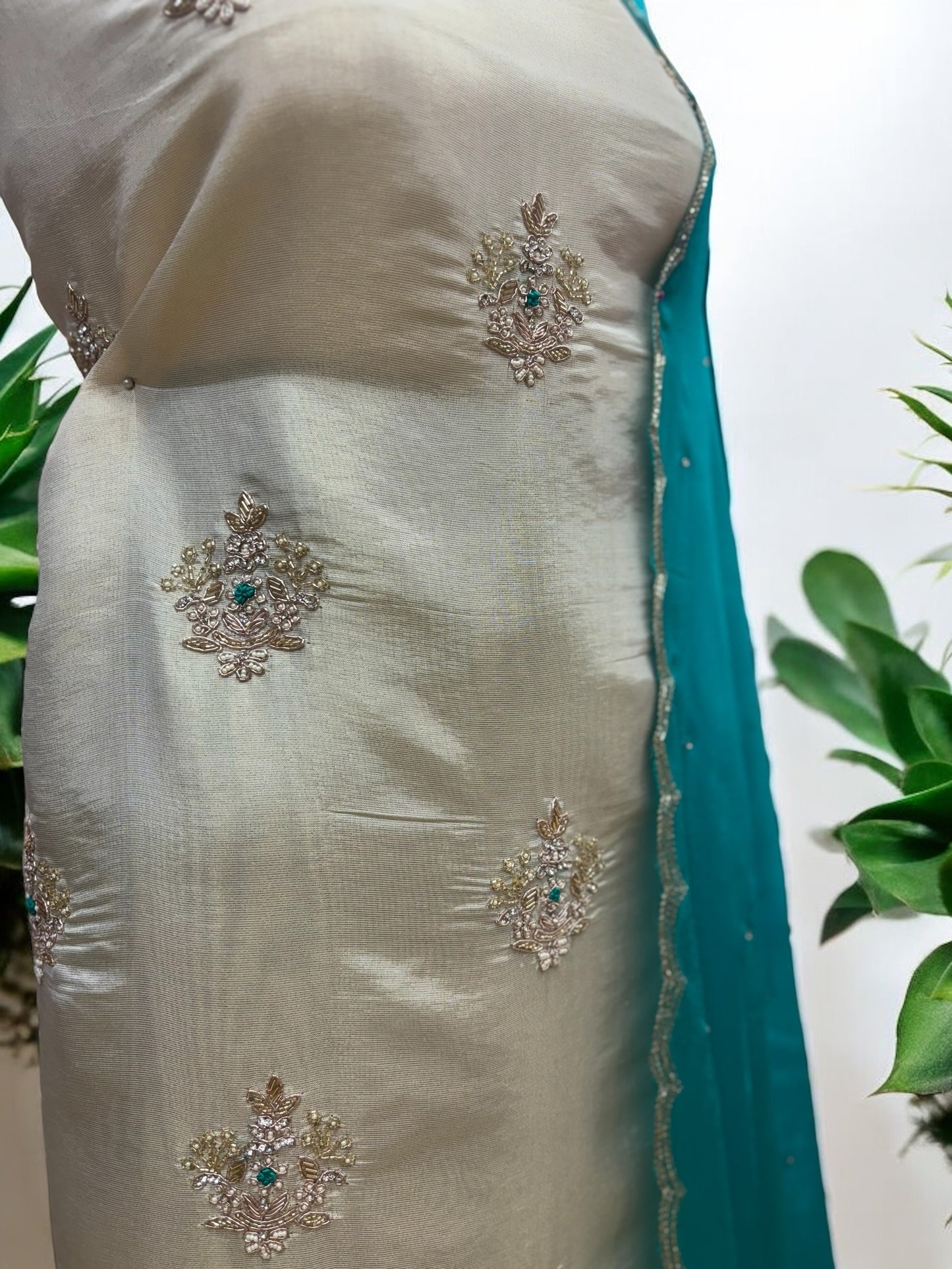 Shimmer Silk - Cream Suit