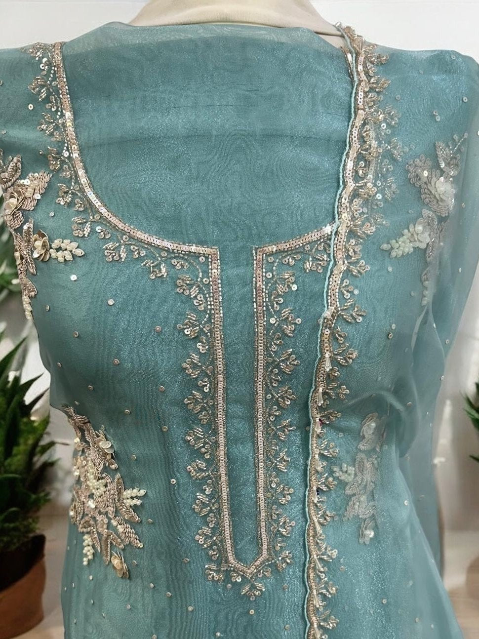 Organza - Blue / Jade Suit