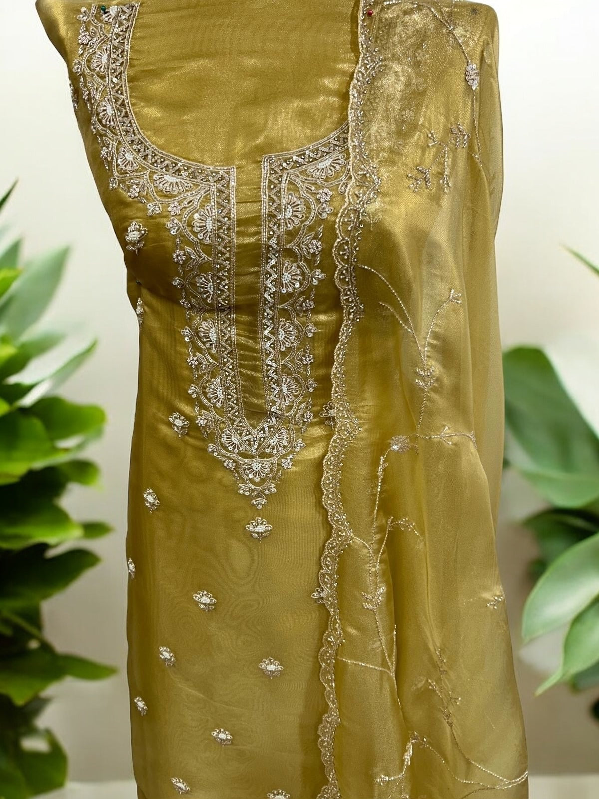 Shimmer Organza - Mustard Gold
