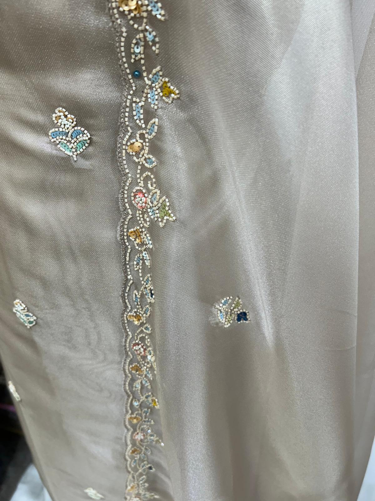Shimmer Organza - Nude Suit